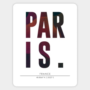 Paris city typography Sticker